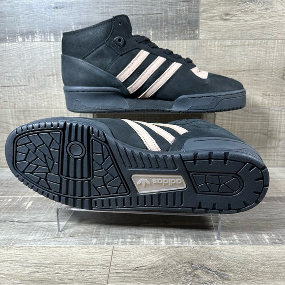Adidas Rivalry Mid 001 “Core Black Ash Pearl” Men’s Shoes - Picture 3 of 5